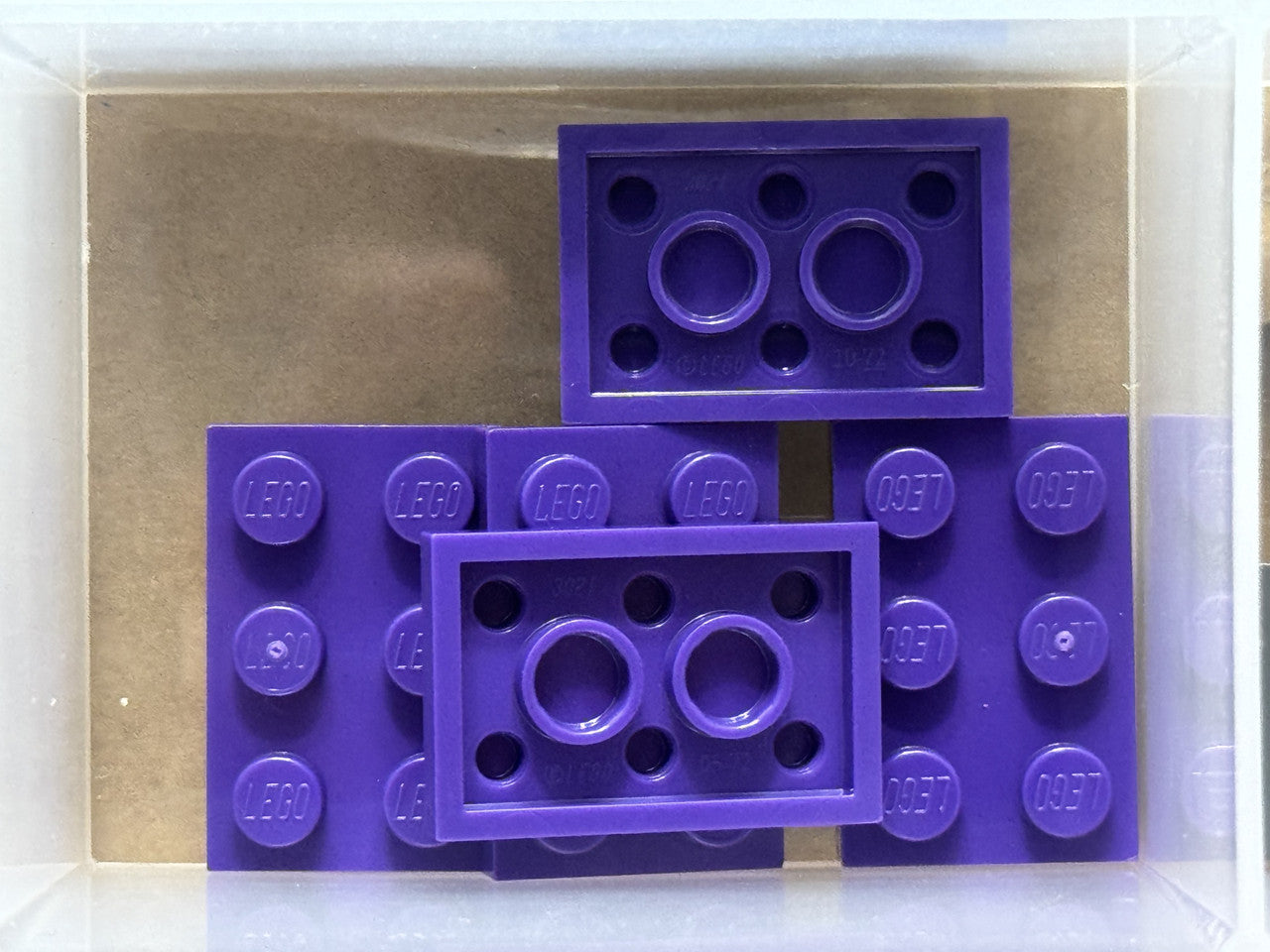 LEGO Parts - Dark Purple Plate 2 x 3 - No 3021 - QTY 5