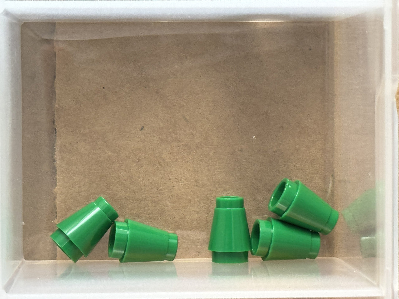 LEGO Parts - Green Cone 1 x 1 with Top Groove - No 4589b - QTY 5