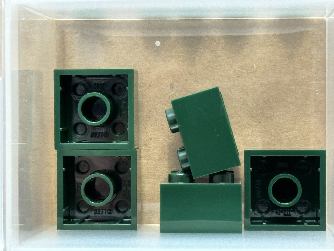 LEGO Parts - Dark Green Brick 2 x 2 - No 3003 - QTY 5