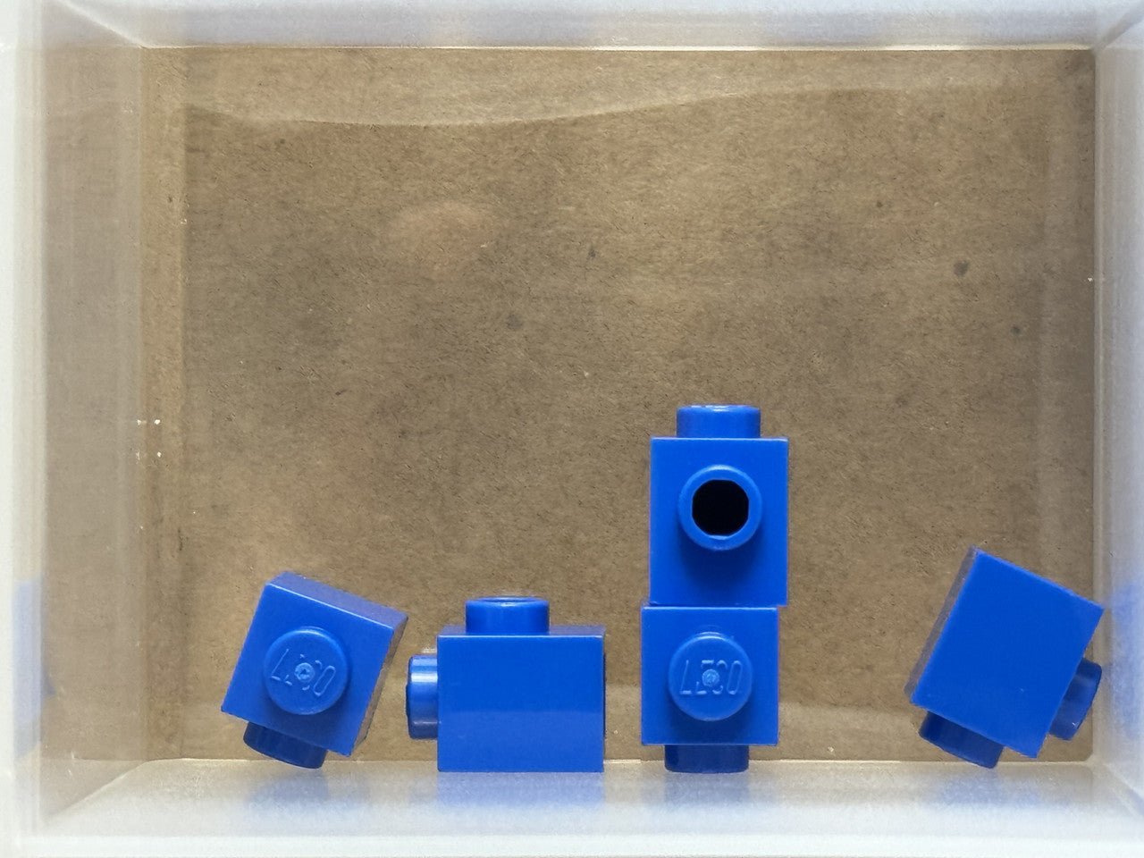 LEGO Parts - Blue Brick, Modified 1 x 1 with Stud on Side - No 87087 - QTY 5