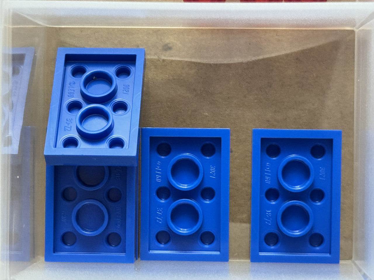 LEGO Parts - Blue Plate 2 x 3 - No 3021 - QTY 5