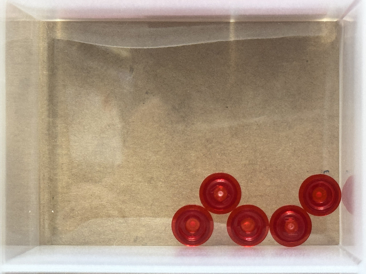 LEGO Parts - Trans-Red Plate, Round 1 x 1 - No 4073 - QTY 5