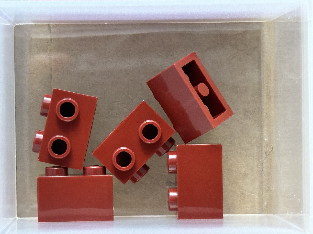 LEGO Parts - Dark Red Brick 1 x 2 with Studs on 1 Side - No 11211 - QTY 5