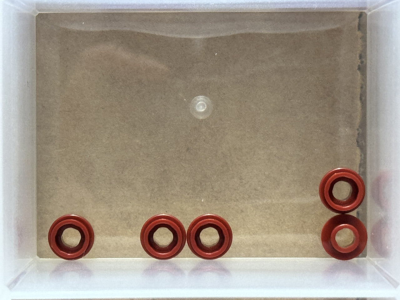 LEGO Parts - Dark Red Plate, Round 1 x 1 with Open Stud - No 85861 - QTY 5