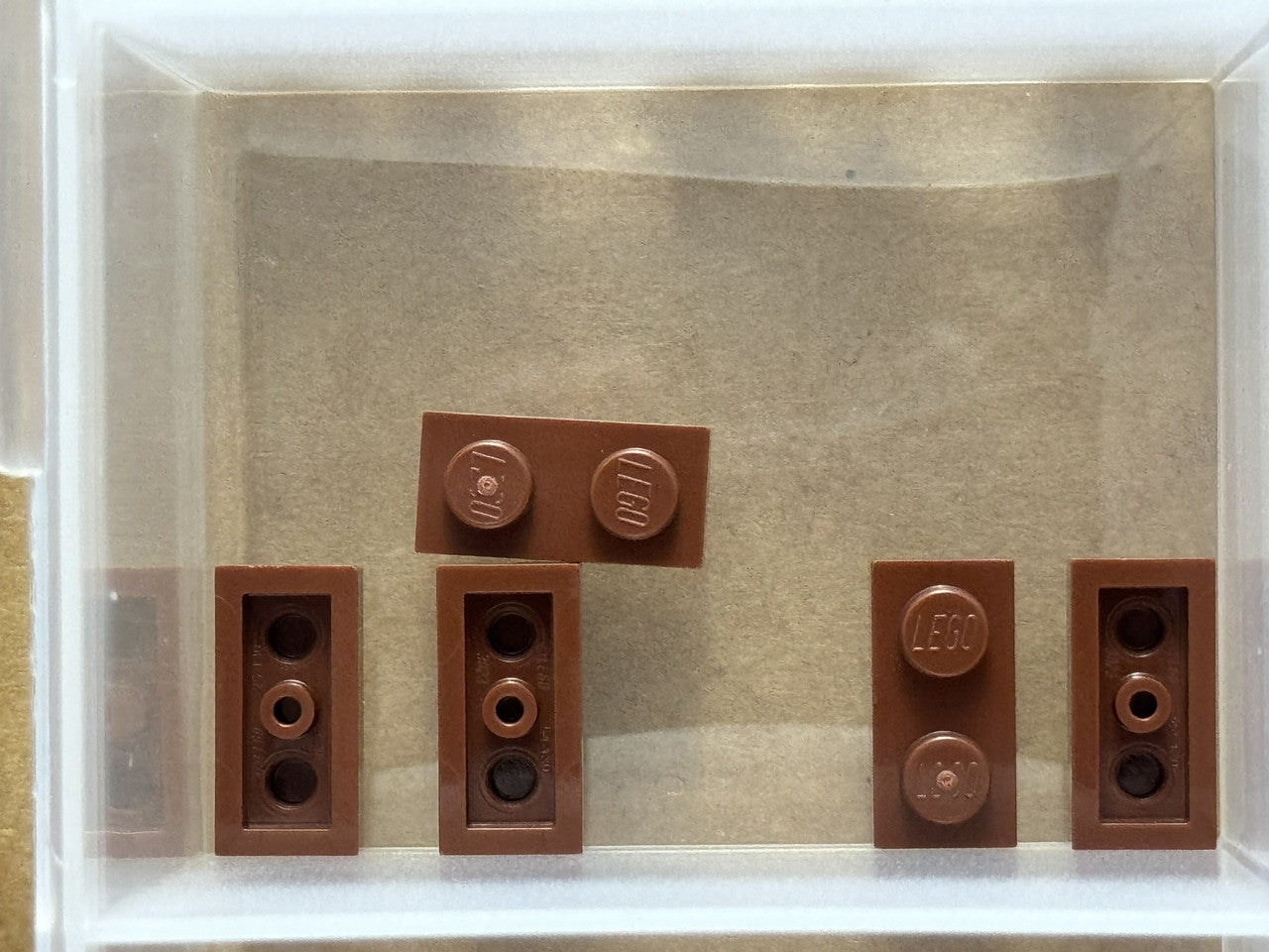 LEGO Parts - Reddish Brown Plate 1 x 2 - No 3023 - QTY 5