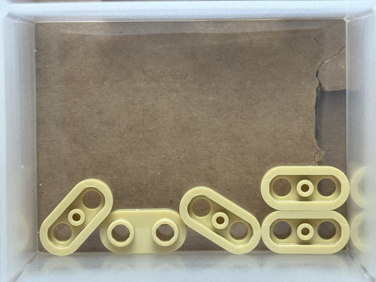 LEGO Parts - Tan Plate, Round 1 x 2 with Open Studs - No 35480 - QTY 5