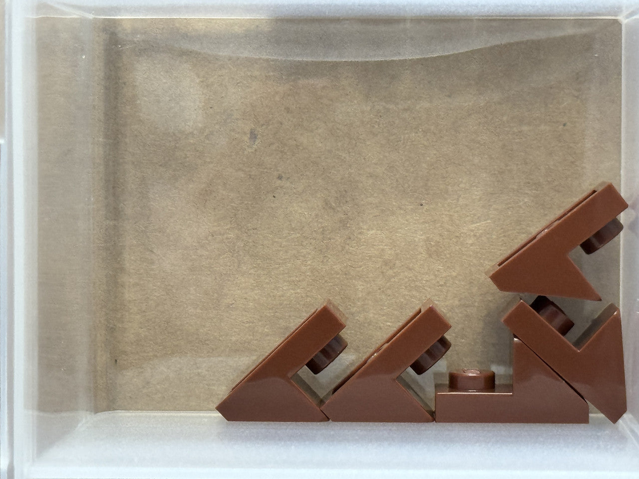 LEGO Parts - Reddish Brown Slope 45 2 x 1 with 2/3 Cutout - No 92946 - QTY 5