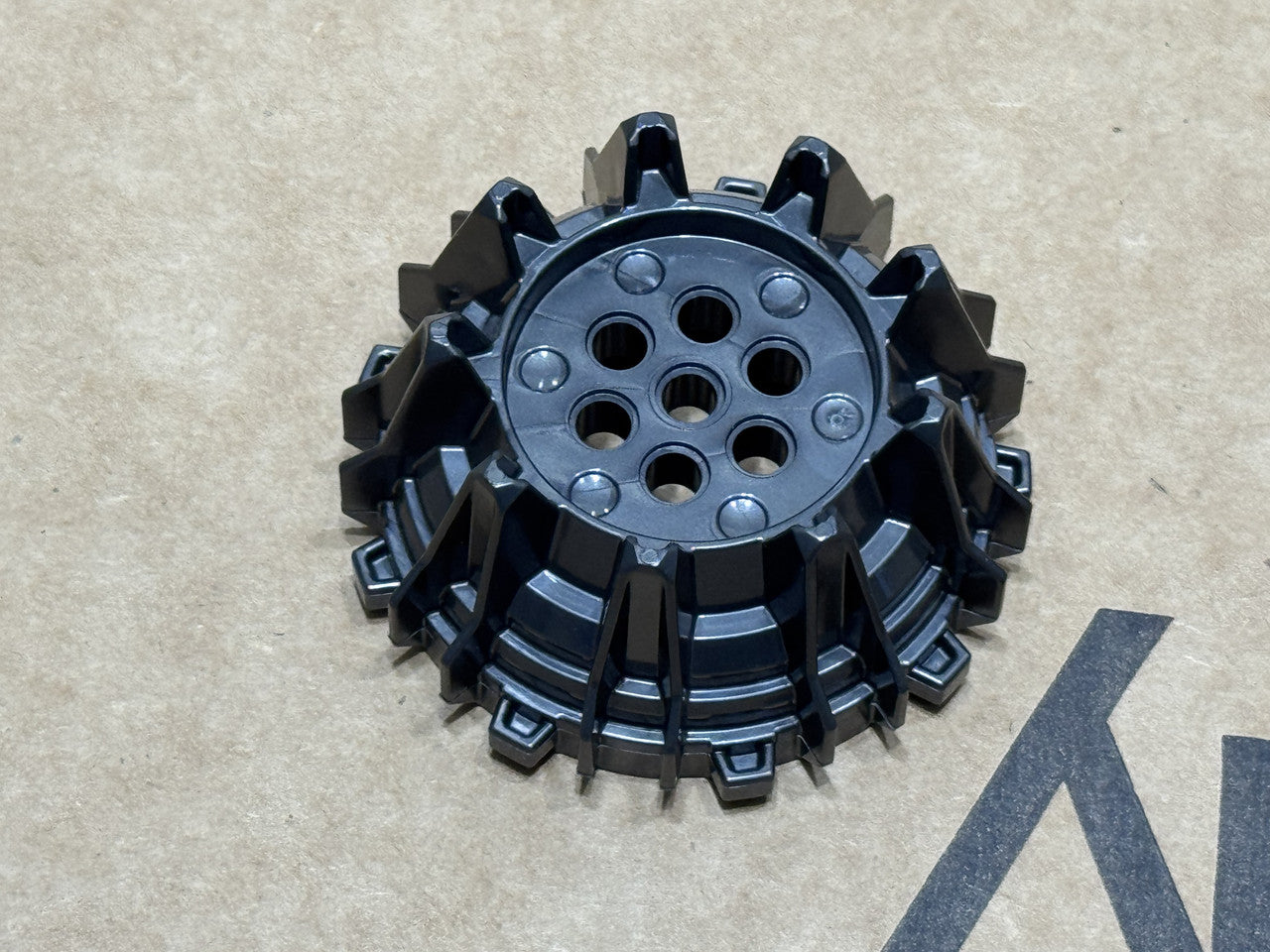 LEGO Parts - Pearl Dark Gray Wheel Hard Cleats Flanges - No 64712 - QTY 1