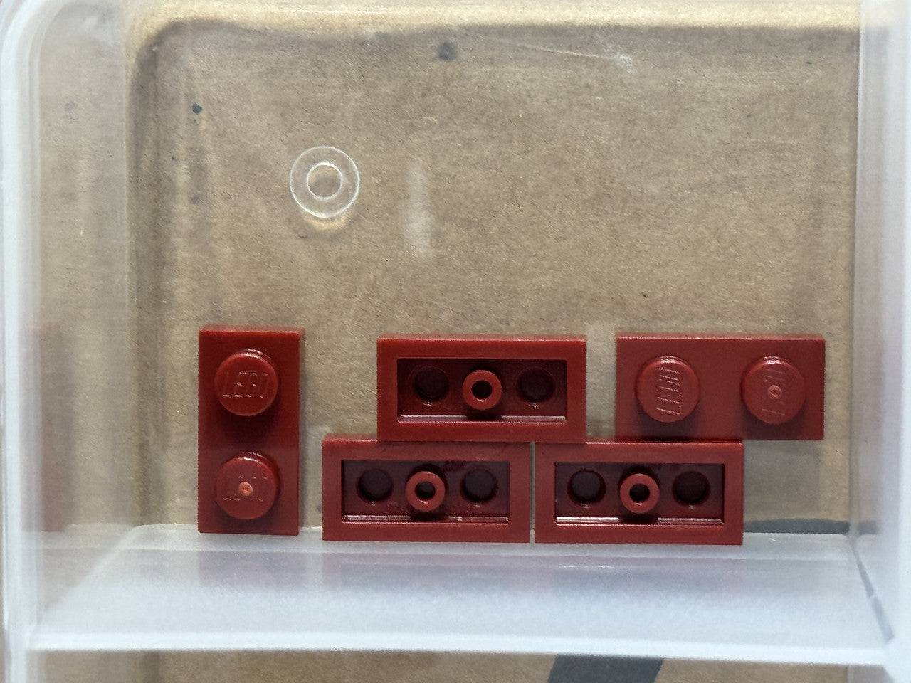 LEGO Parts - Dark Red Plate 1 x 2 - No 3023 - QTY 5