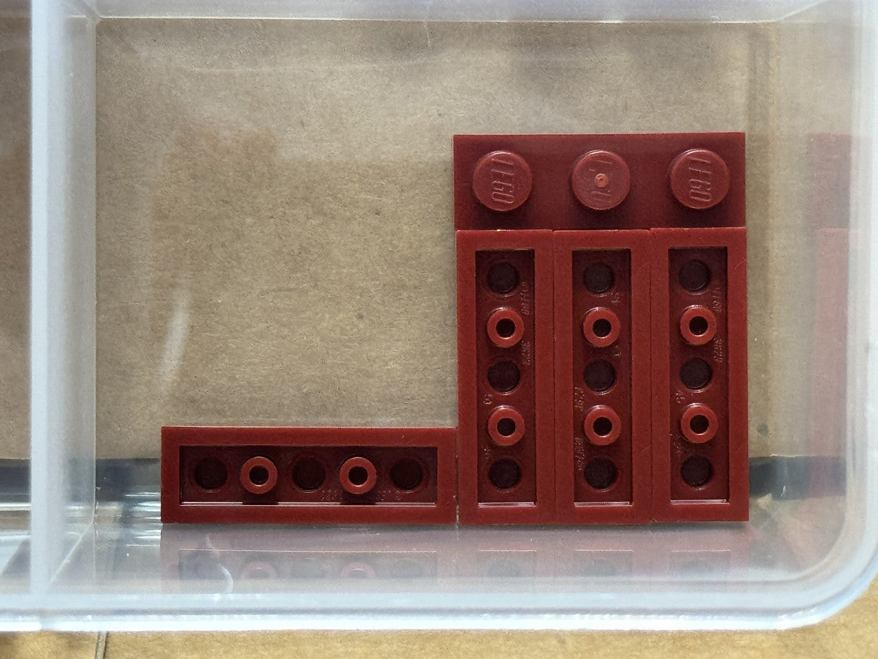 LEGO Parts - Dark Red Plate 1 x 3 - No 3623 - QTY 5