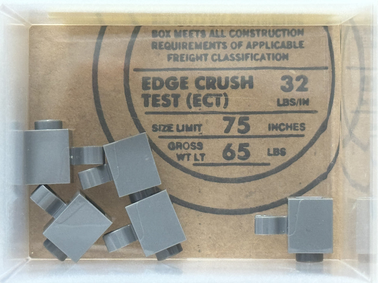 LEGO Parts - Dark Bluish Gray Brick 1 x 1 with Open O Clip - No 60475b - QTY 5