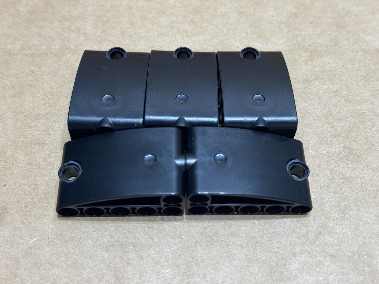 LEGO Parts - Black Technic, Panel Curved 2 x 5 x 3 L-Shape - No 80285 - QTY 5