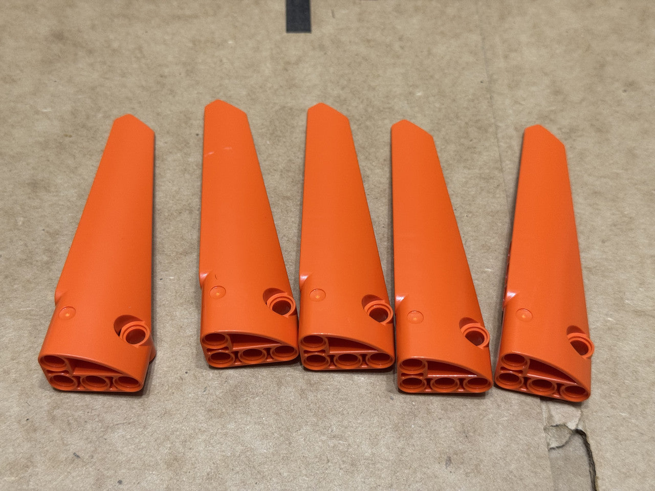 LEGO Parts - Reddish Orange Technic, Panel Fairing # 6 - No 64393 - QTY 5