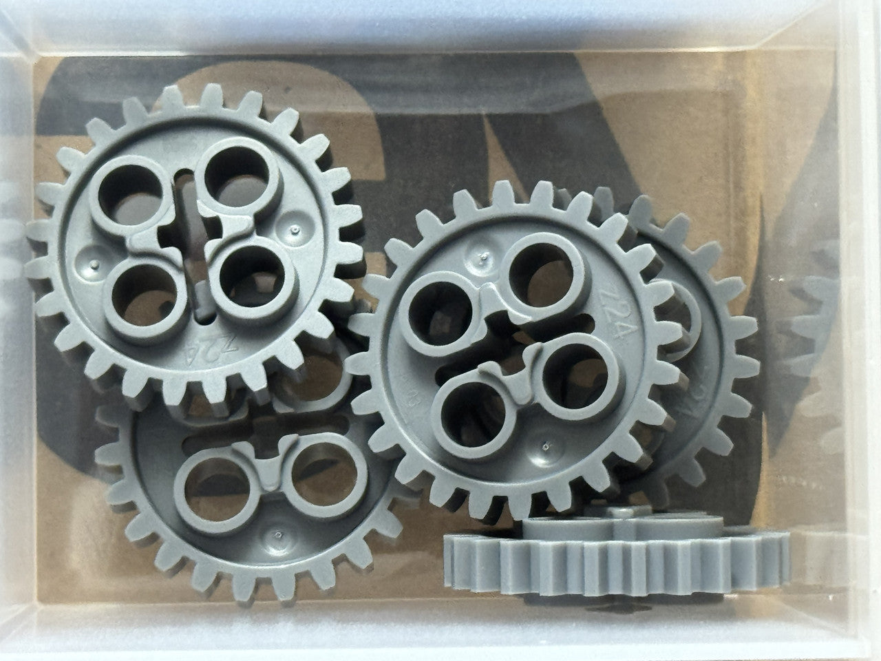 LEGO Parts - Dark Bluish Gray Technic, Gear 24 Tooth Axle Hole - No 3648 - QTY 5