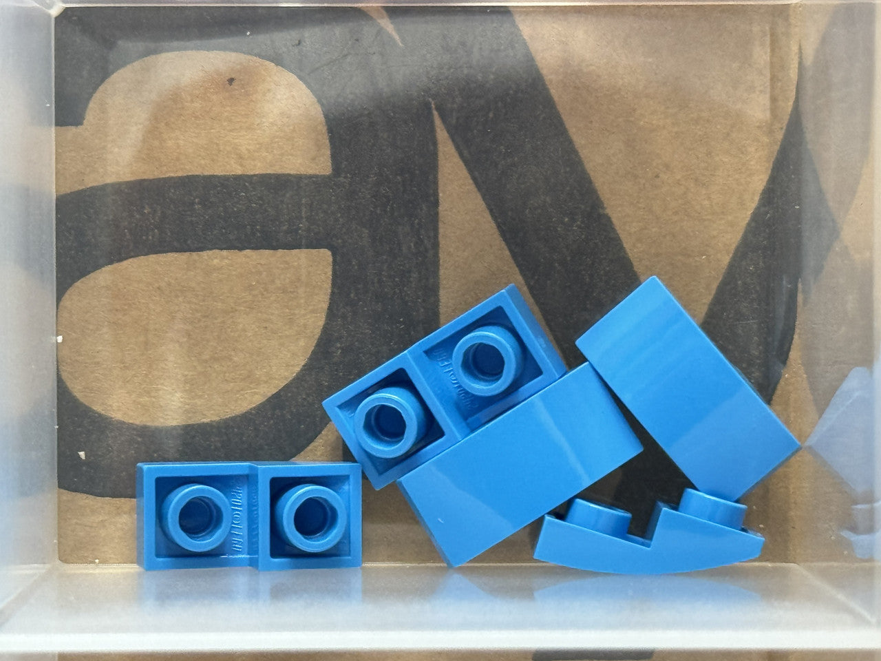 LEGO Parts - Dark Azure Slope, Curved 2 x 1 x 2/3 Inverted - No 24201 - QTY 5