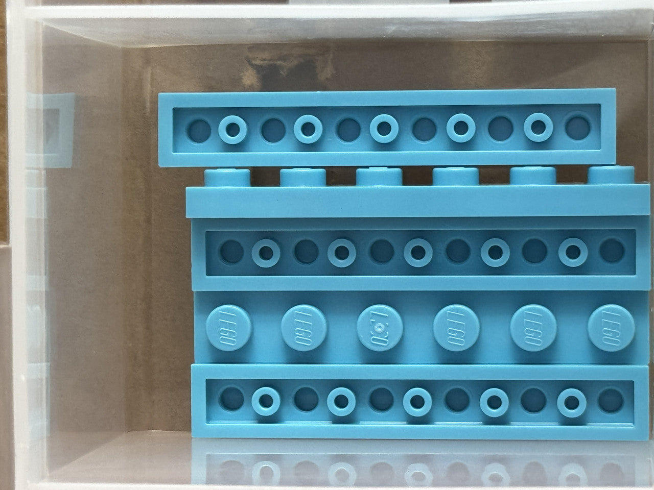 LEGO Parts - Medium Azure Plate 1 x 6 - No 3666 - QTY 5