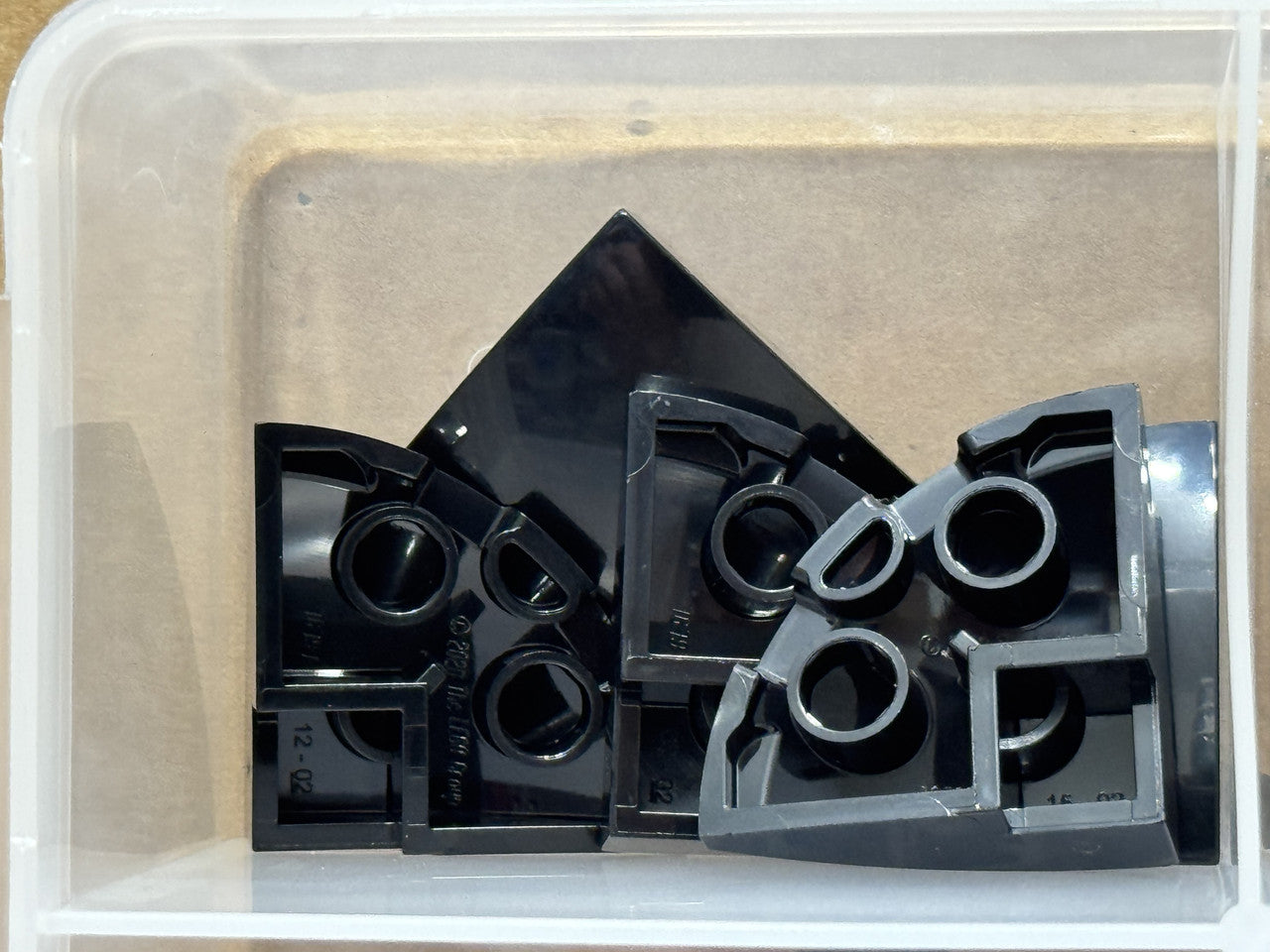 LEGO Parts - Black Slope, Curved 3 x 3 Corner Round - No 76797 - QTY 5