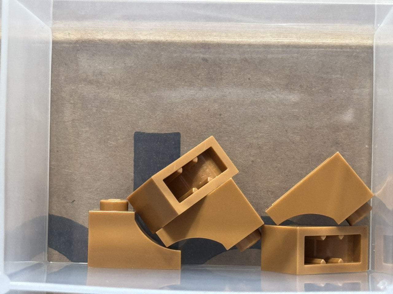 LEGO Parts - Medium Nougat Arch 1 x 2 Inverted - No 78666 - QTY 5