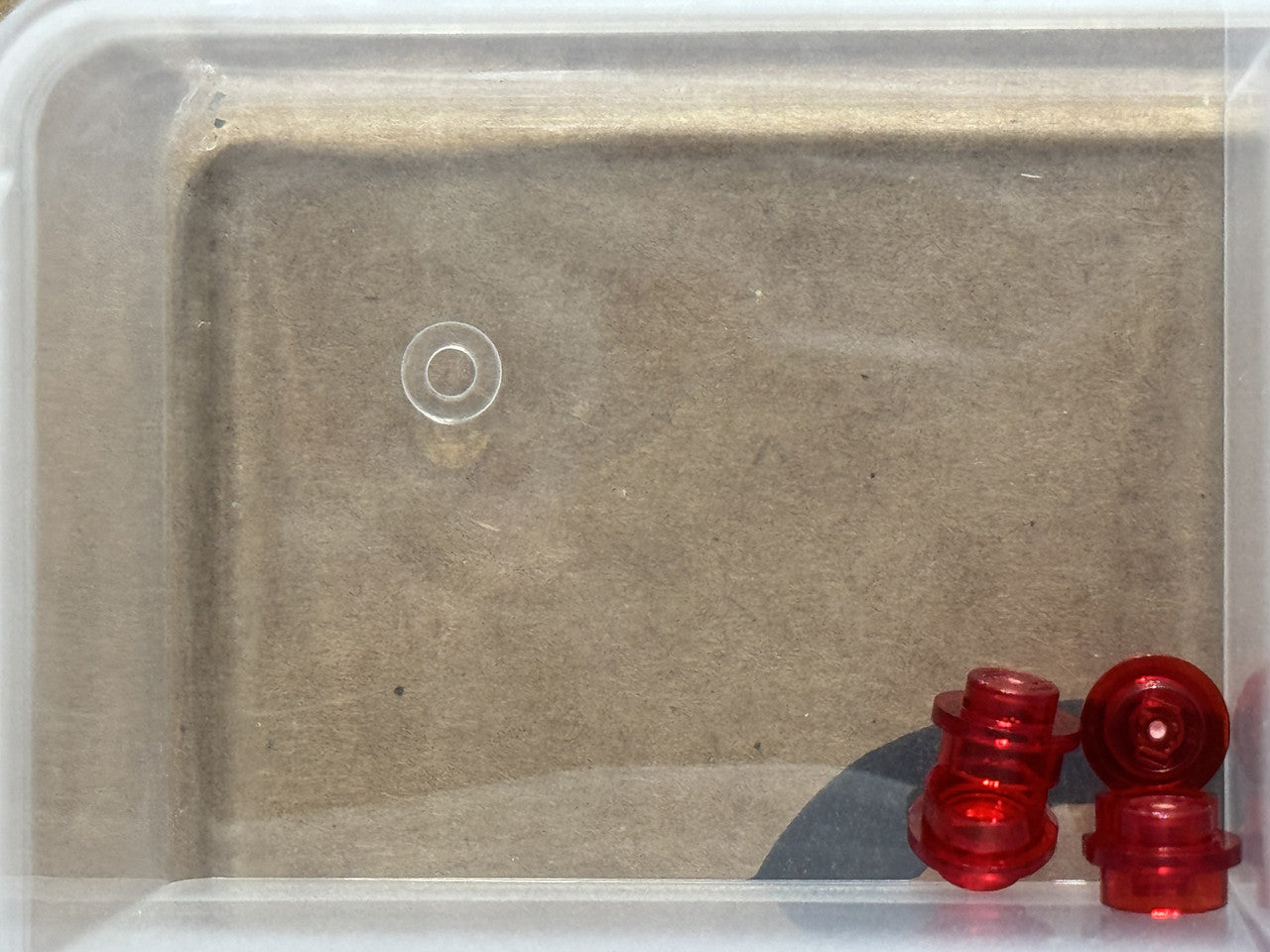 LEGO Parts - Trans-Red Plate, Round 1 x 1 - No 4073 - QTY 5