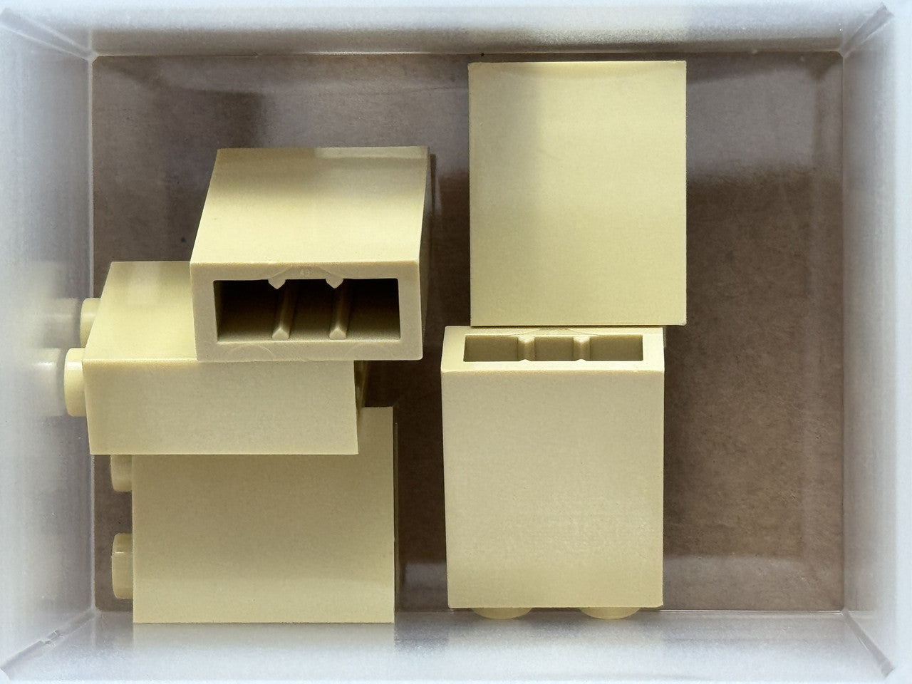 LEGO Parts - Tan Brick 1 x 2 x 2 with Inside Stud Holder - No 3245c - QTY 5
