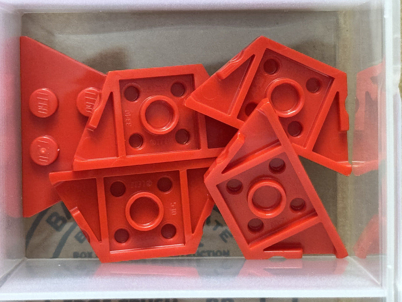 LEGO Parts - Red Wedge, Plate 2 x 4 - No 51739 - QTY 5