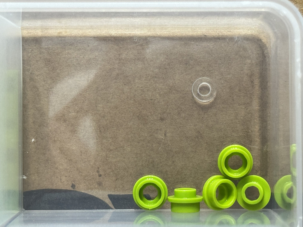 LEGO Parts - Lime Plate, Round 1 x 1 with Open Stud - No 85861 - QTY 5