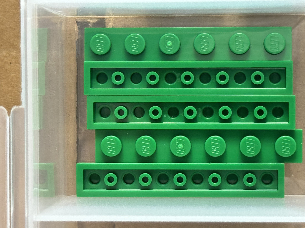 LEGO Parts - Green Plate 1 x 6 - No 3666 - QTY 5