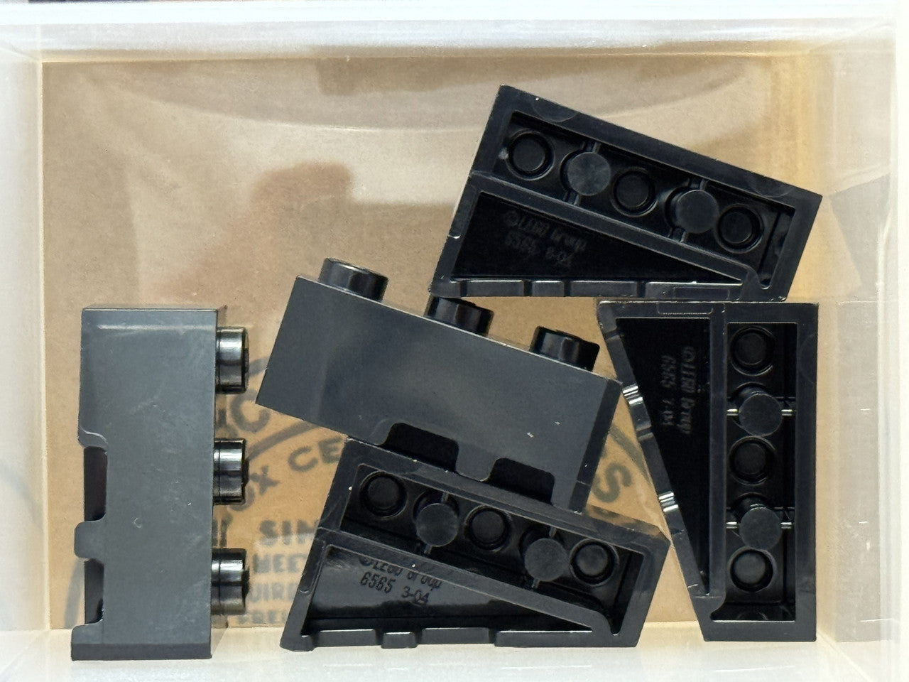 LEGO Parts - Black Wedge 3 x 2 Left - No 6565 - QTY 5