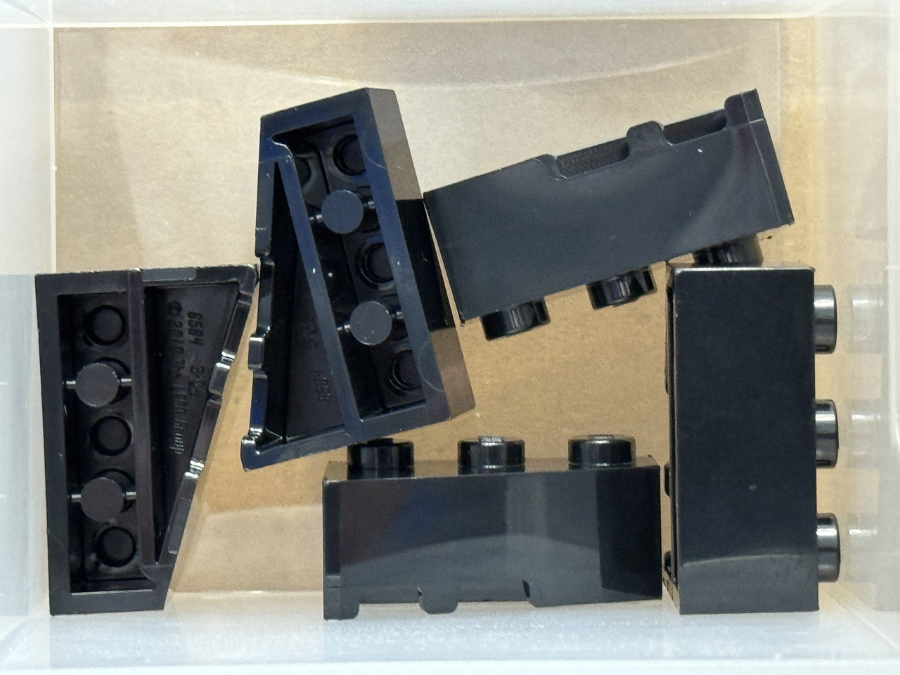 LEGO Parts - Black Wedge 3 x 2 Right - No 6564 - QTY 5
