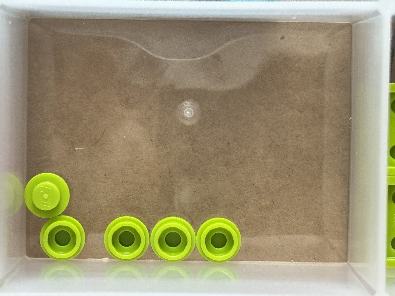 LEGO Parts - Lime Plate, Round 1 x 1 - No 4073 - QTY 5