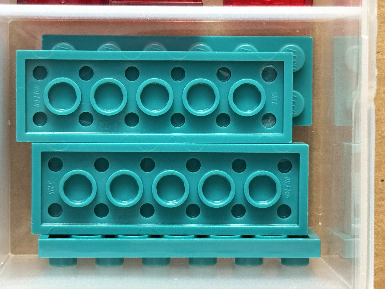 LEGO Parts - Dark Turquoise Plate 2 x 6 - No 3795 - QTY 5