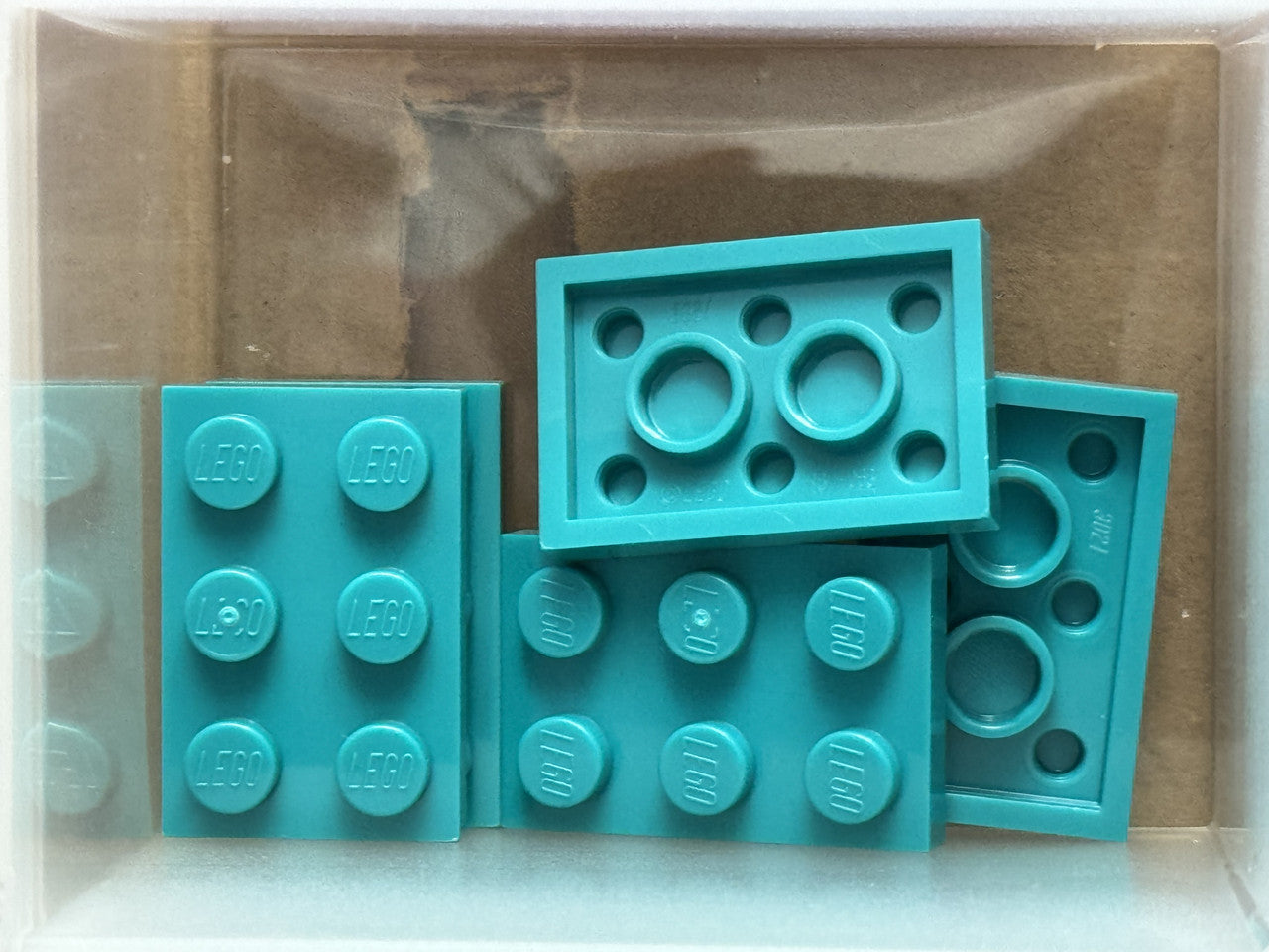 LEGO Parts - Dark Turquoise Plate 2 x 3 - No 3021 - QTY 5
