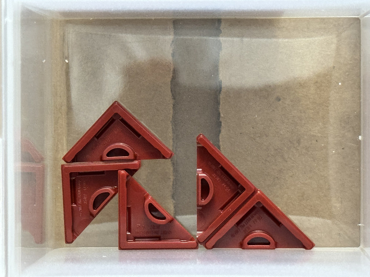 LEGO Parts - Dark Red Tile, Modified 2 x 2 Triangular - No 35787 - QTY 5