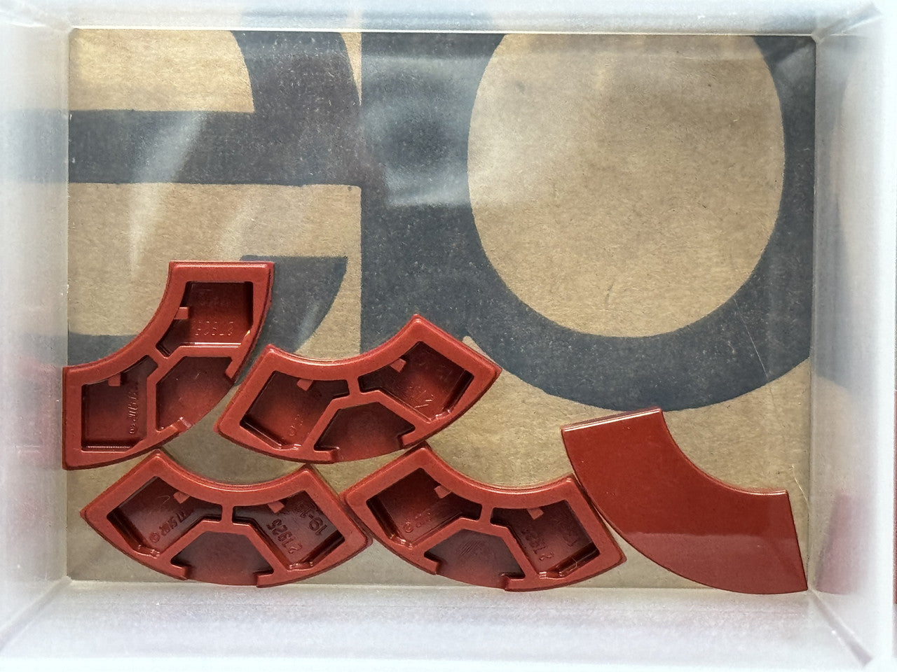 LEGO Parts - Dark Red Tile, Round Corner 2 x 2 Macaroni - No 27925 - QTY 5
