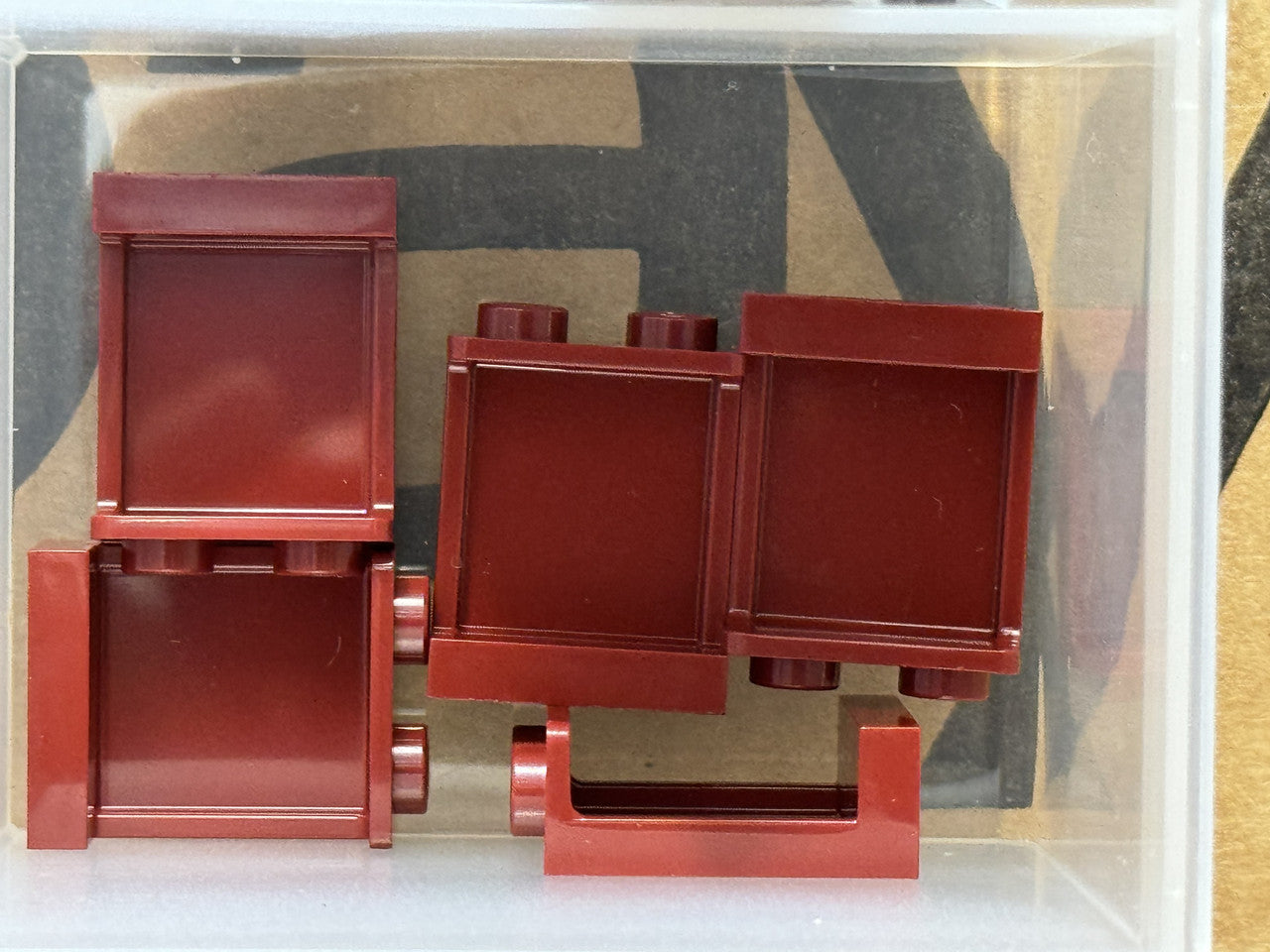LEGO Parts - Dark Red Panel 1 x 2 x 2 - No 87552 - QTY 5