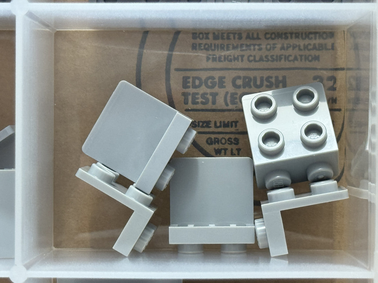 LEGO Parts - Light Bluish Gray Bracket 1 x 2 - 2 x 2 - No 44728 - QTY 5