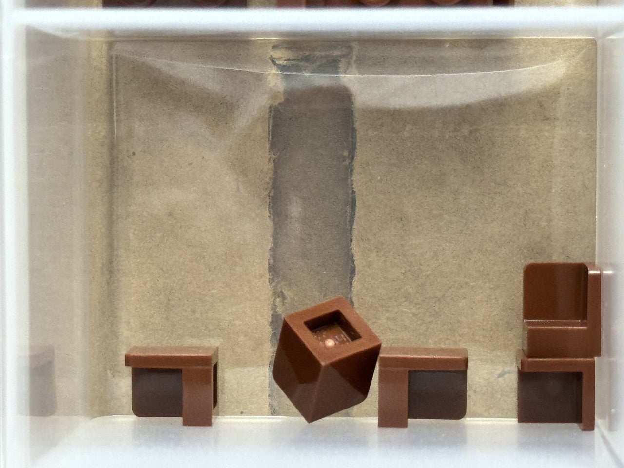 LEGO Parts - Reddish Brown Panel 1 x 1 x 1 Corner - No 6231 - QTY 5