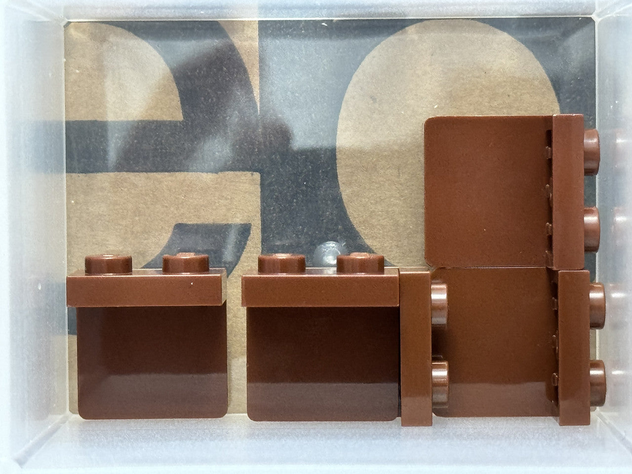 LEGO Parts - Reddish Brown Bracket 1 x 2 - 2 x 2 - No 44728 - QTY 5
