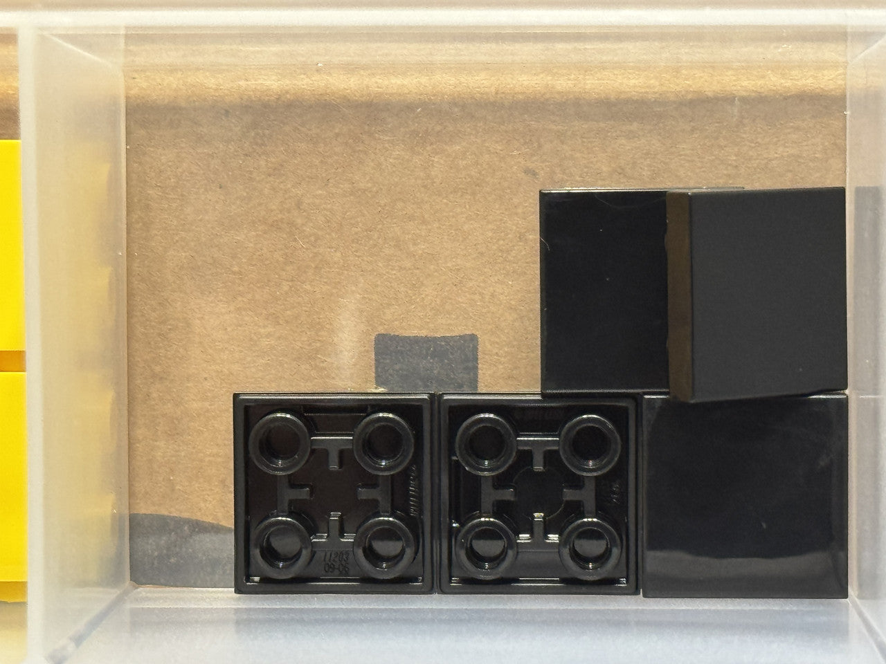 LEGO Parts - Black Tile, Modified 2 x 2 Inverted - No 11203 - QTY 5