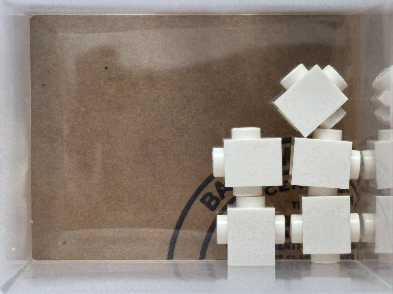 LEGO Parts - White Brick 1 x 1 Studs on 2 Sides, Opposite - No 47905 - QTY 5