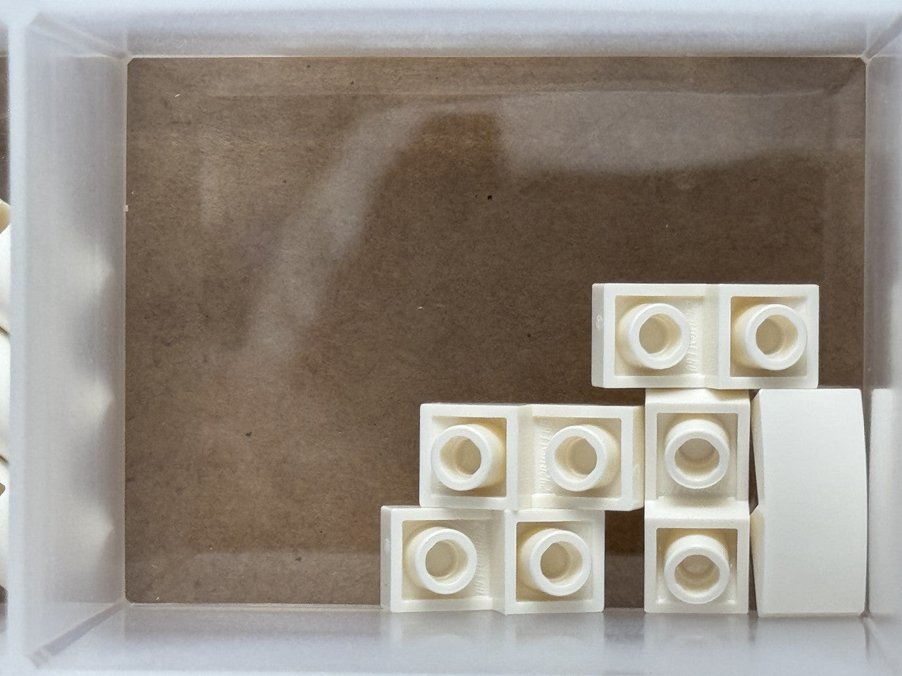 LEGO Parts - White Slope, Curved 2 x 1 x 2/3 Inverted - No 24201 - QTY 5