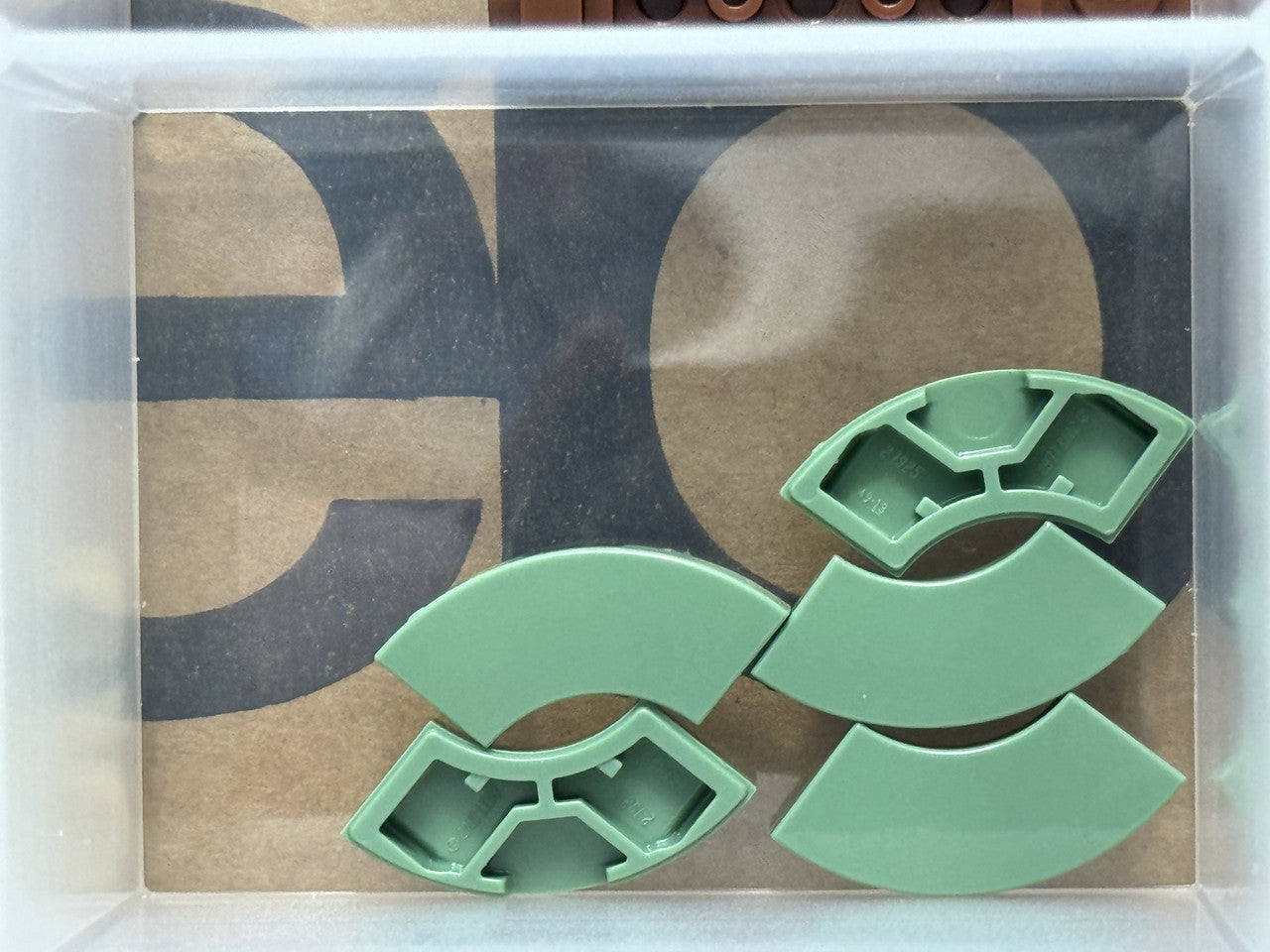 LEGO Parts - Sand Green Tile, Round Corner 2 x 2 Macaroni - No 27925 - QTY 5