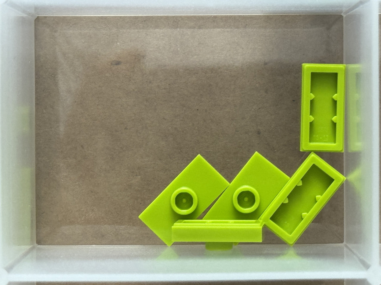 LEGO Parts - Lime Plate 1 x 2 with 1 Stud (Jumper) - No 15573 - QTY 5