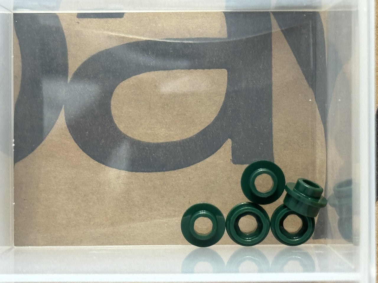 LEGO Parts - Dark Green Plate, Round 1 x 1 with Open Stud - No 85861 - QTY 5