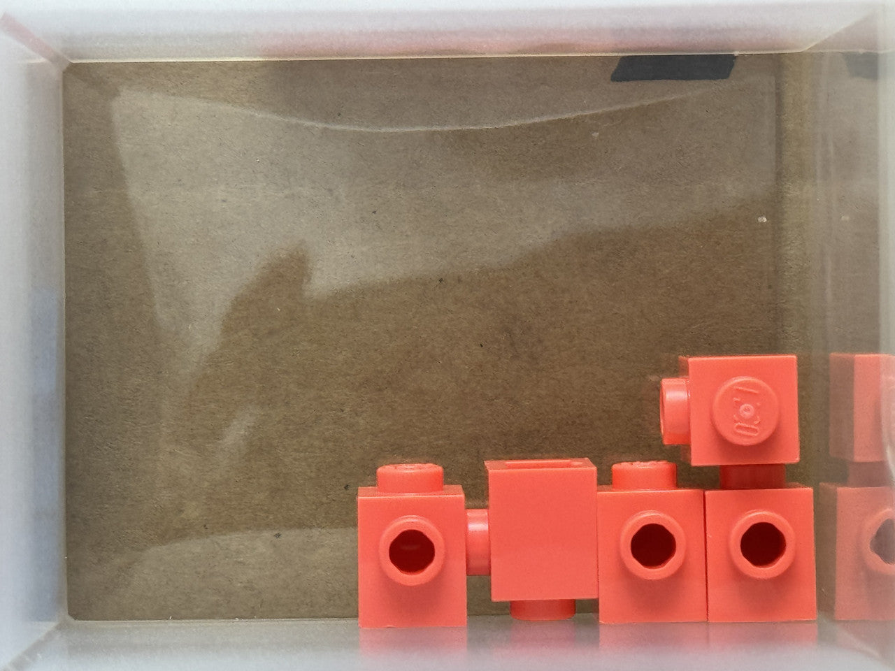 LEGO Parts - Coral Brick, Modified 1 x 1 with Stud on Side - No 87087 - QTY 5