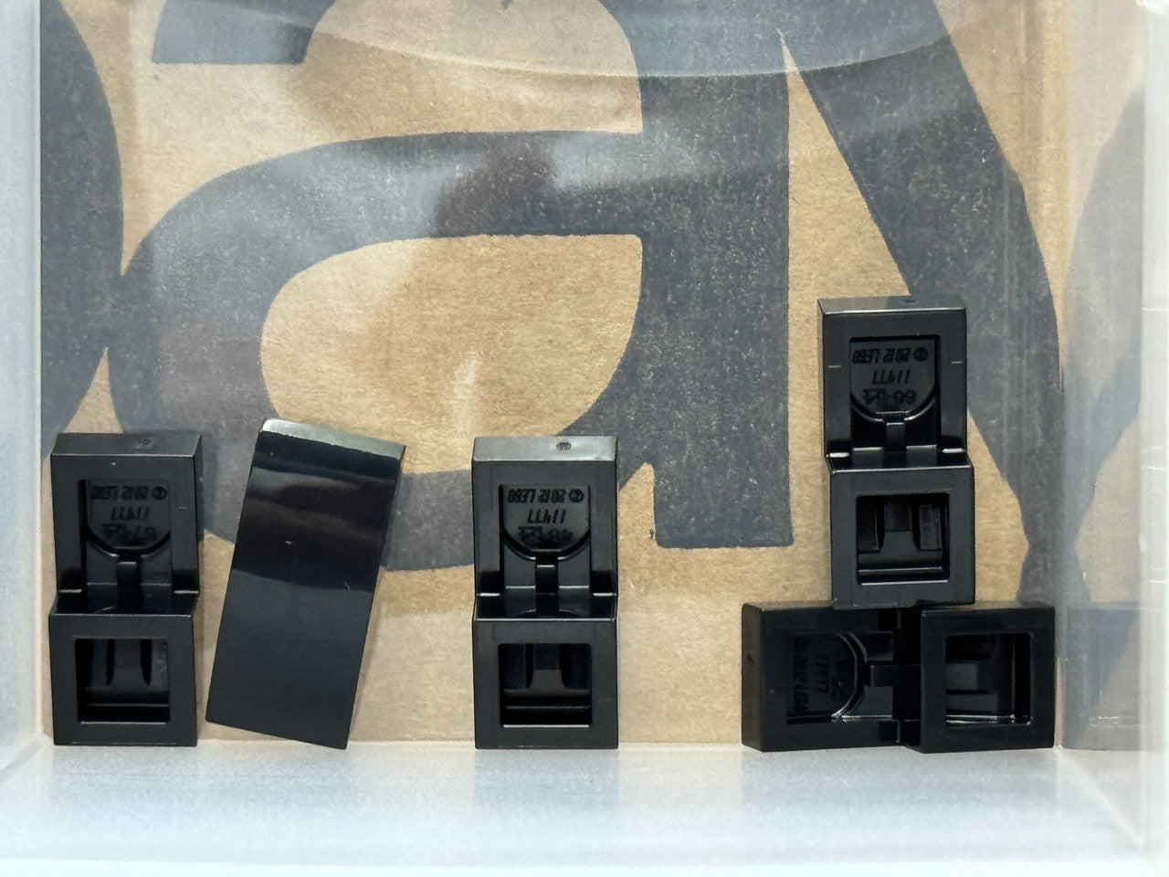 LEGO Parts - Black Slope, Curved 2 x 1 x 2/3 - No 11477 - QTY 5