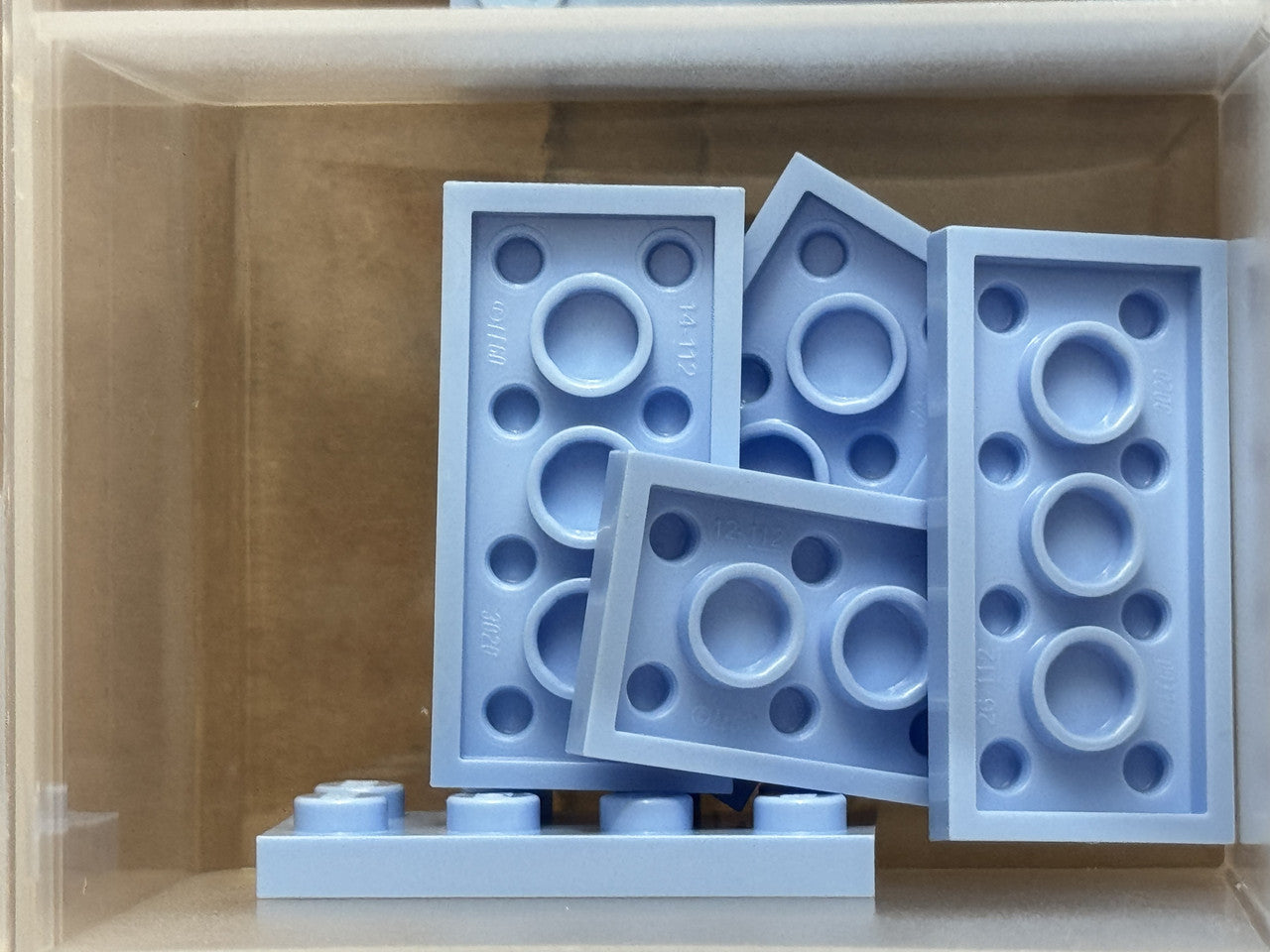 LEGO Parts - Bright Light Blue Plate 2 x 4 - No 3020 - QTY 5