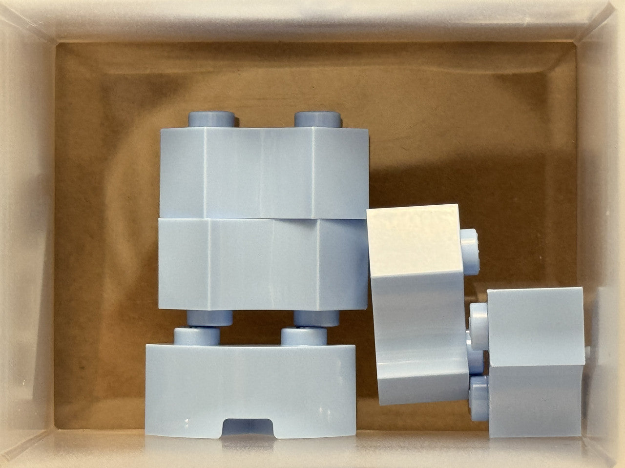 LEGO Parts - Bright Light Blue Brick, Corner 2 x 2 Macaroni - No 85080 - QTY 5