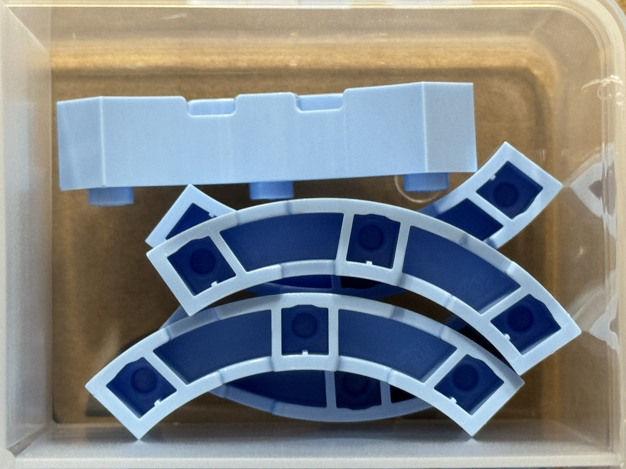 LEGO Parts - Bright Light Blue Brick, Corner 4 x 4 Macaroni - No 48092 - QTY 5
