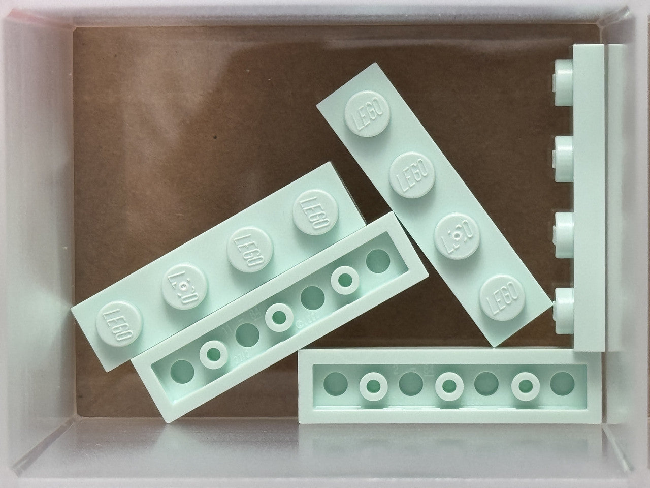 LEGO Parts - Light Aqua Plate 1 x 4 - No 3710 - QTY 5